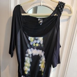 Apple Bottoms Sequin Slit Frayed Dress Tunic Size Medium